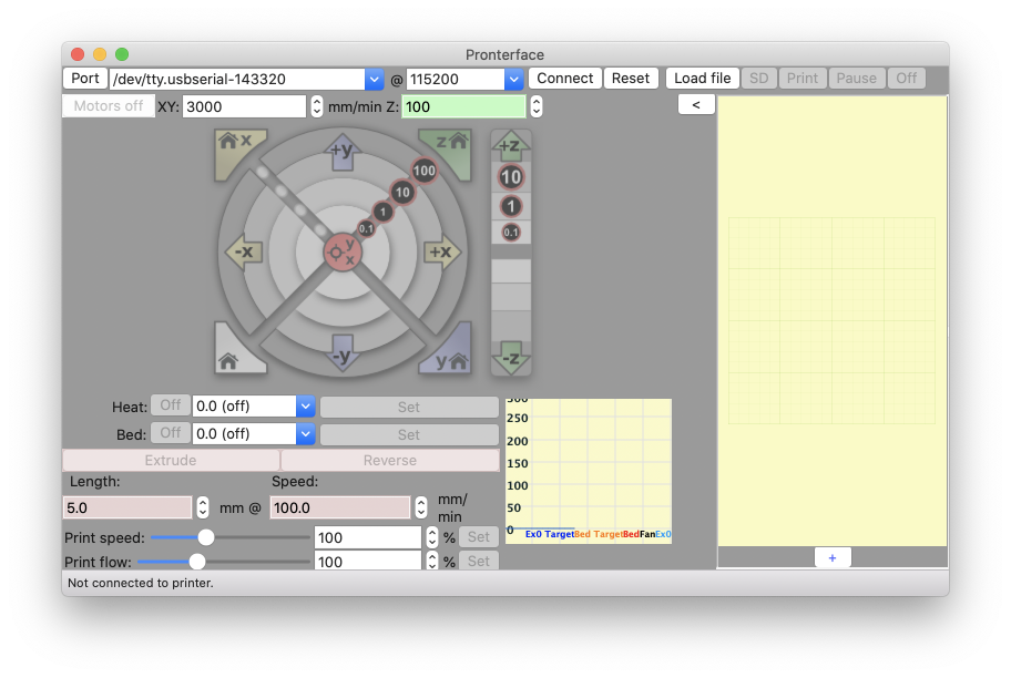 Pronterface UI